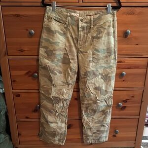 EUC Anthropologie Pilcro the Wanderer Camo Carpenter Pant! 30 petite